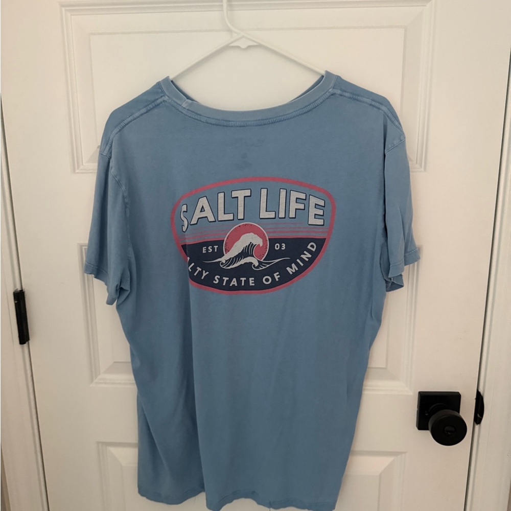 Salt Life Ocean Blue Tee with Logo